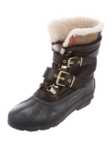 burberry shearling lined snow boots|bloomingdale's Burberry.